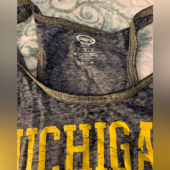 NWT University of Michigan heather navy blue romper size M - Picture 3 of 7